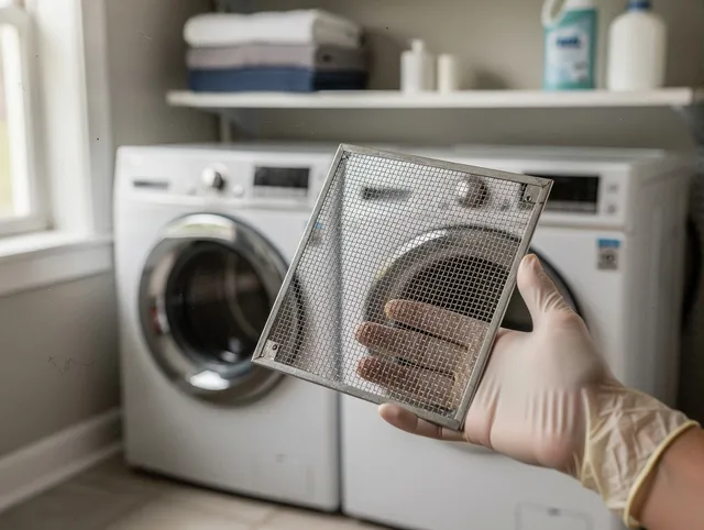 Country Club Dryer Vent Cleaning specialist performing detailed lint trap cleaning service in Country Club