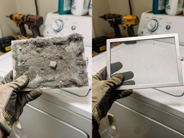 Professional lint trap cleaning by Country Club Dryer Vent Cleaning in Country Club