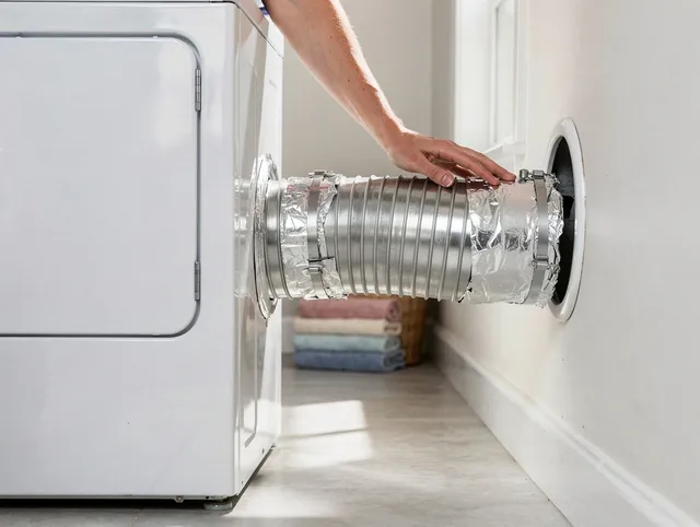 Professional dryer vent hose installation by Country Club Dryer Vent Cleaning in Country Club